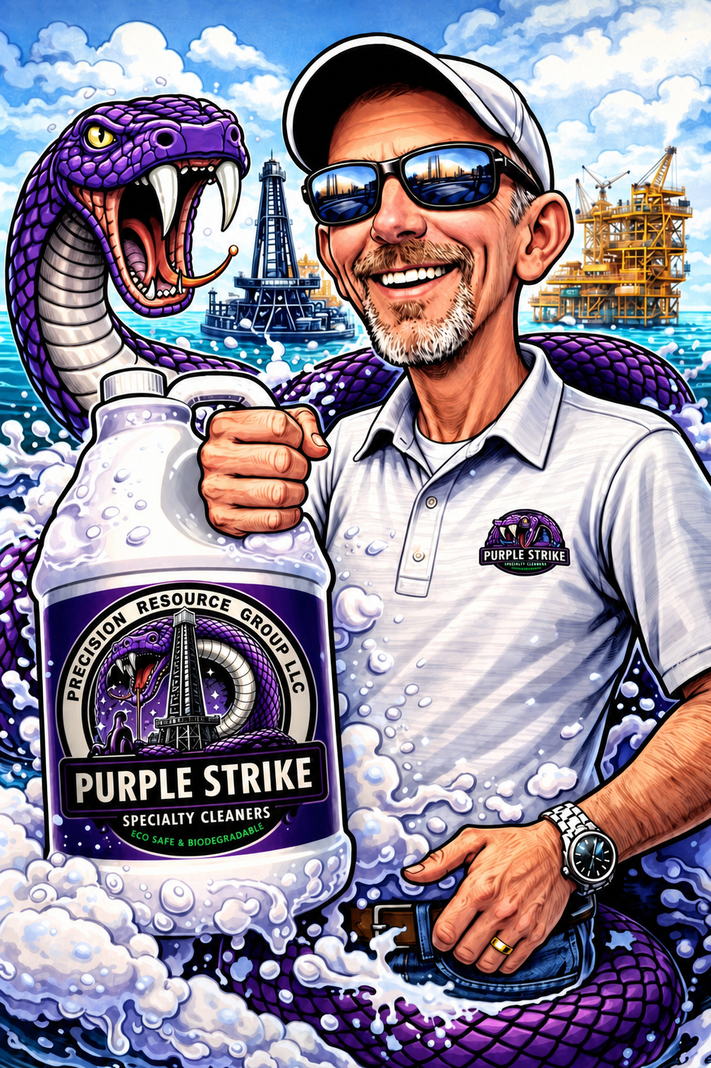 Purple Strike brand illustration